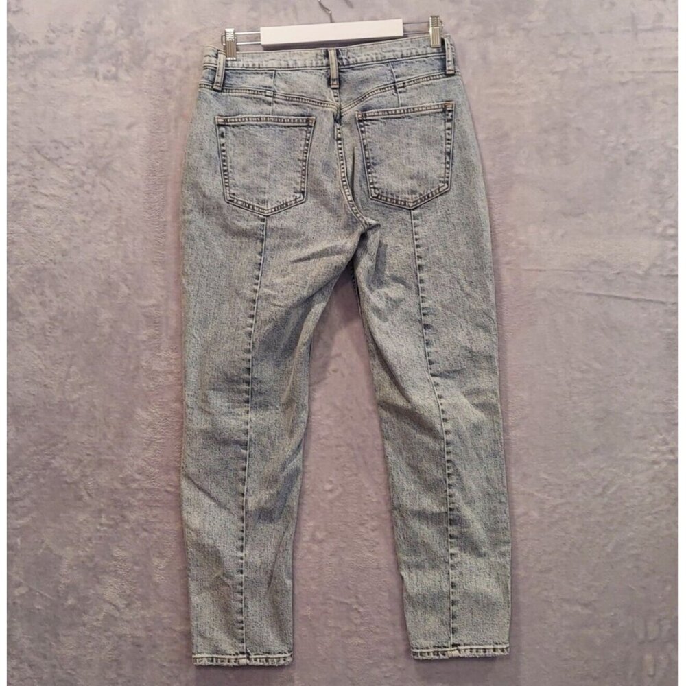 Silver Frisco Tapered Womens Size 28/28 (31x27) Mid Rise Distressed Denim Jeans - Picture 15 of 16
